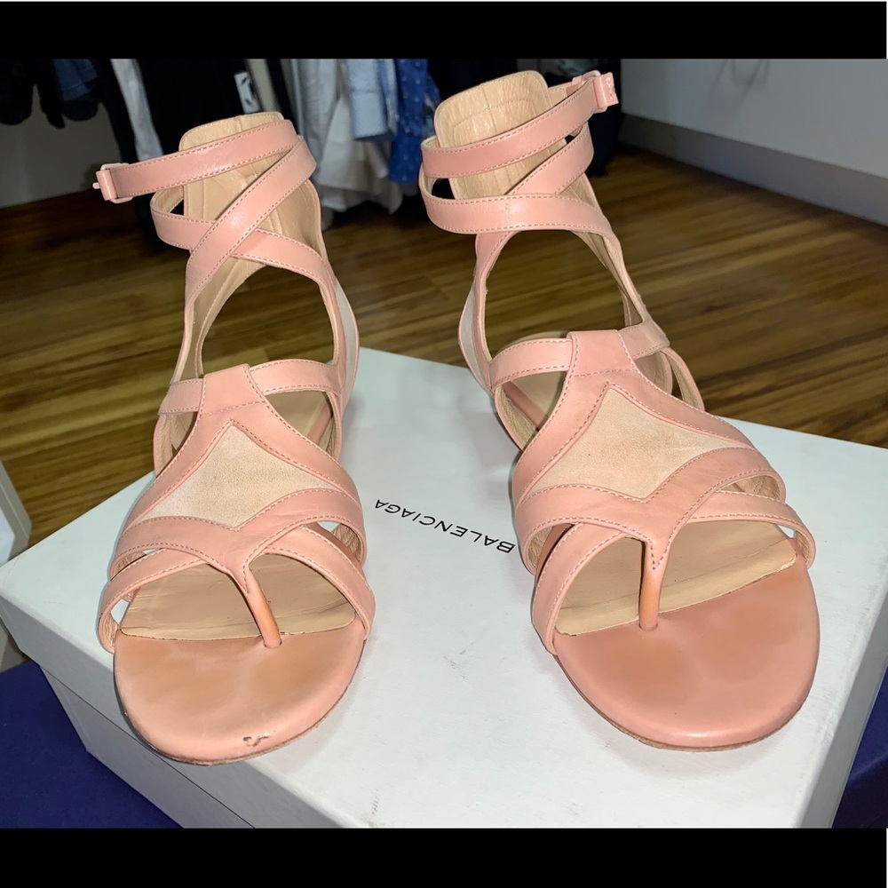 Pink/nude balenciaga sandals with box. Used in great condition.